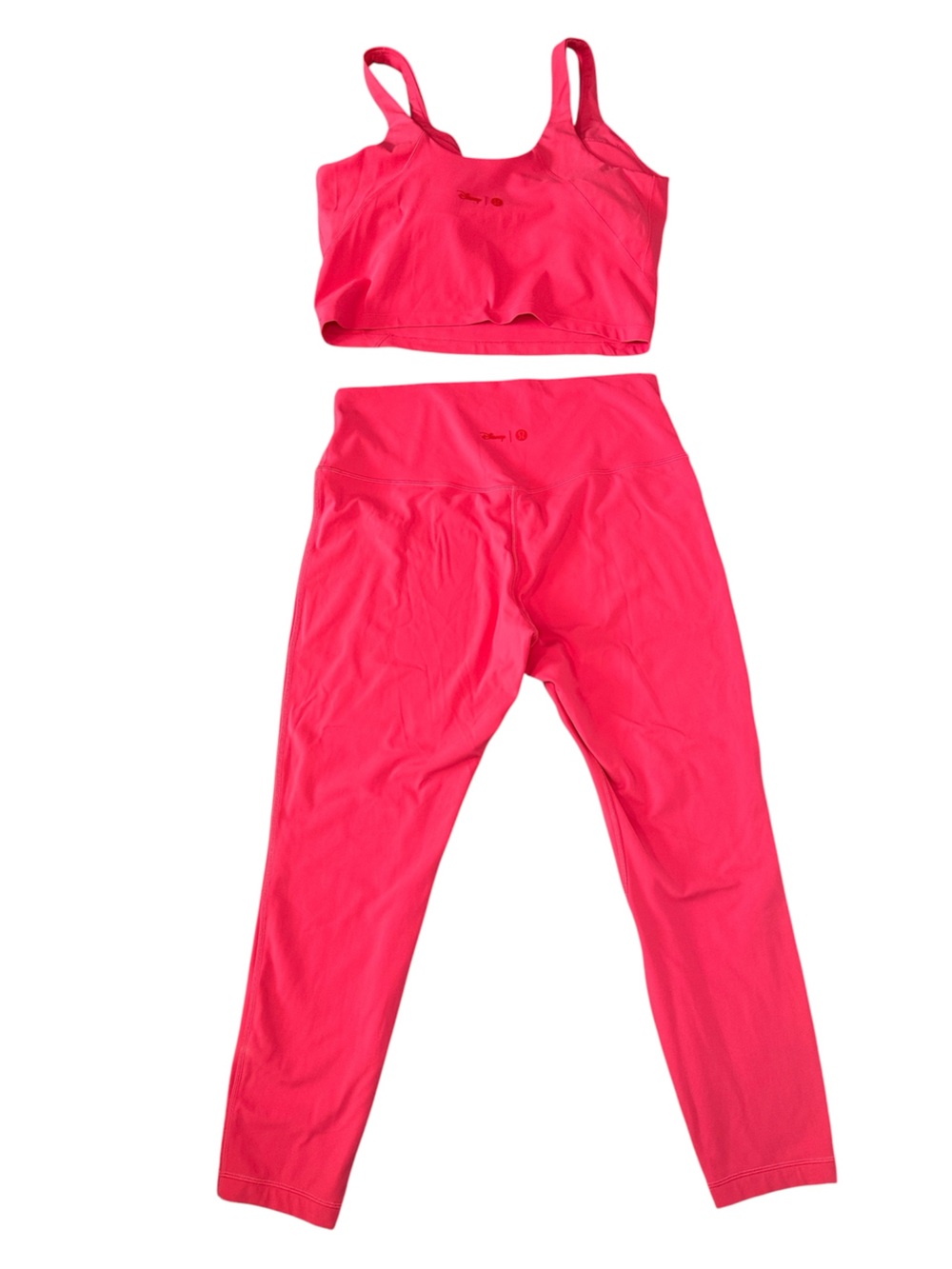 Lululemon X Disney 2 Piece Align Minnie Lip Gloss Pink Leggings & Cropped Tank - Picture 3 of 9